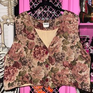 Arula floral tapestry vest